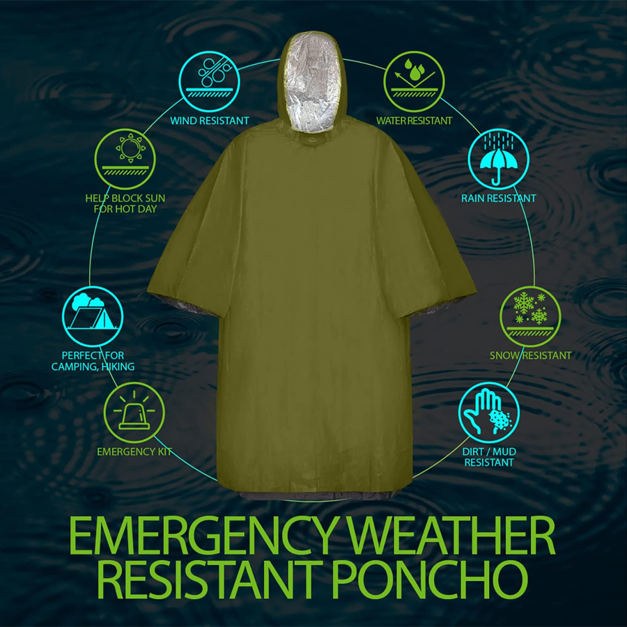 Zestaw poncho awaryjnych 3/5 s – Emergency Poncho Rain recenzja i cena
