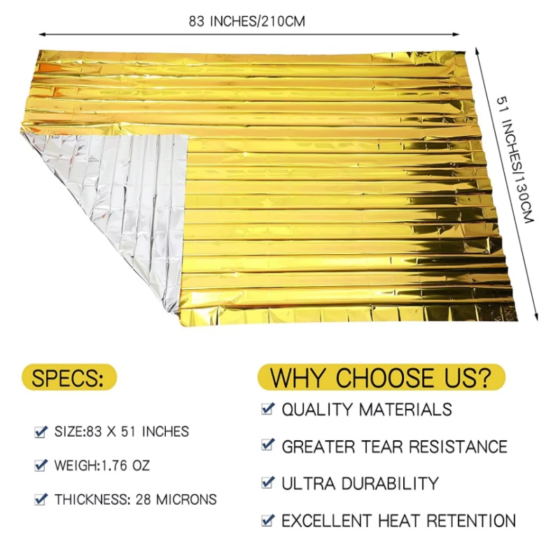 Koc ratunkowy z folii mylarowe – Survival Blanket Reflective recenzja i cena
